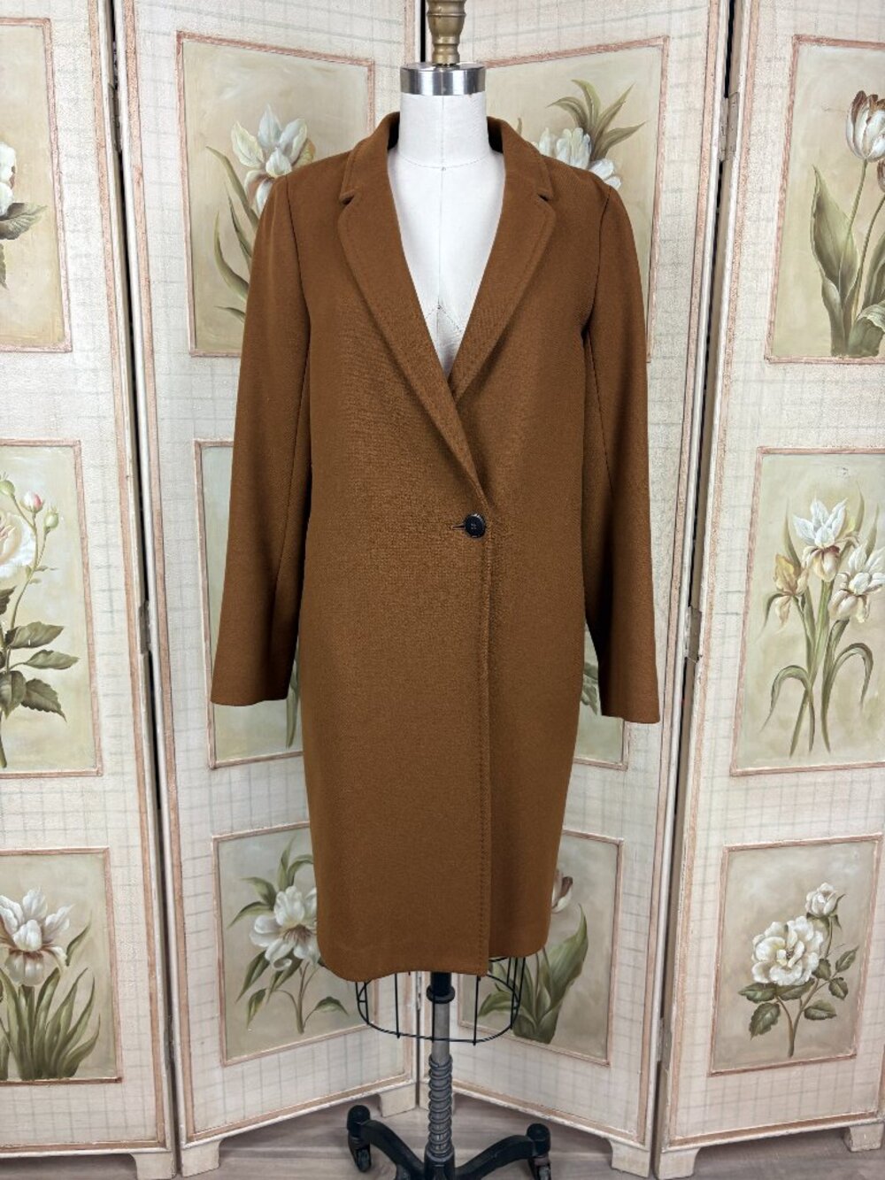 Babaton Single-Button Coat, Caramel